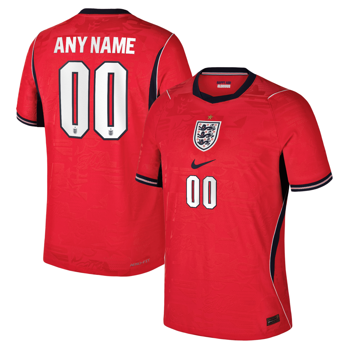 England National Team 2026 Away Match Custom Jersey - Red