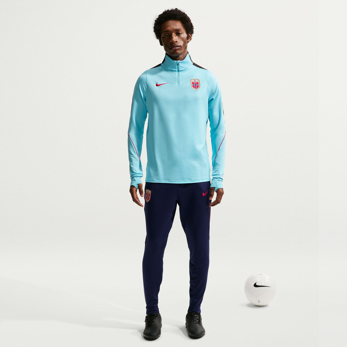 Norway National Team 2026 Strike Dri-FIT Quarter-Zip Drill Top - Blue