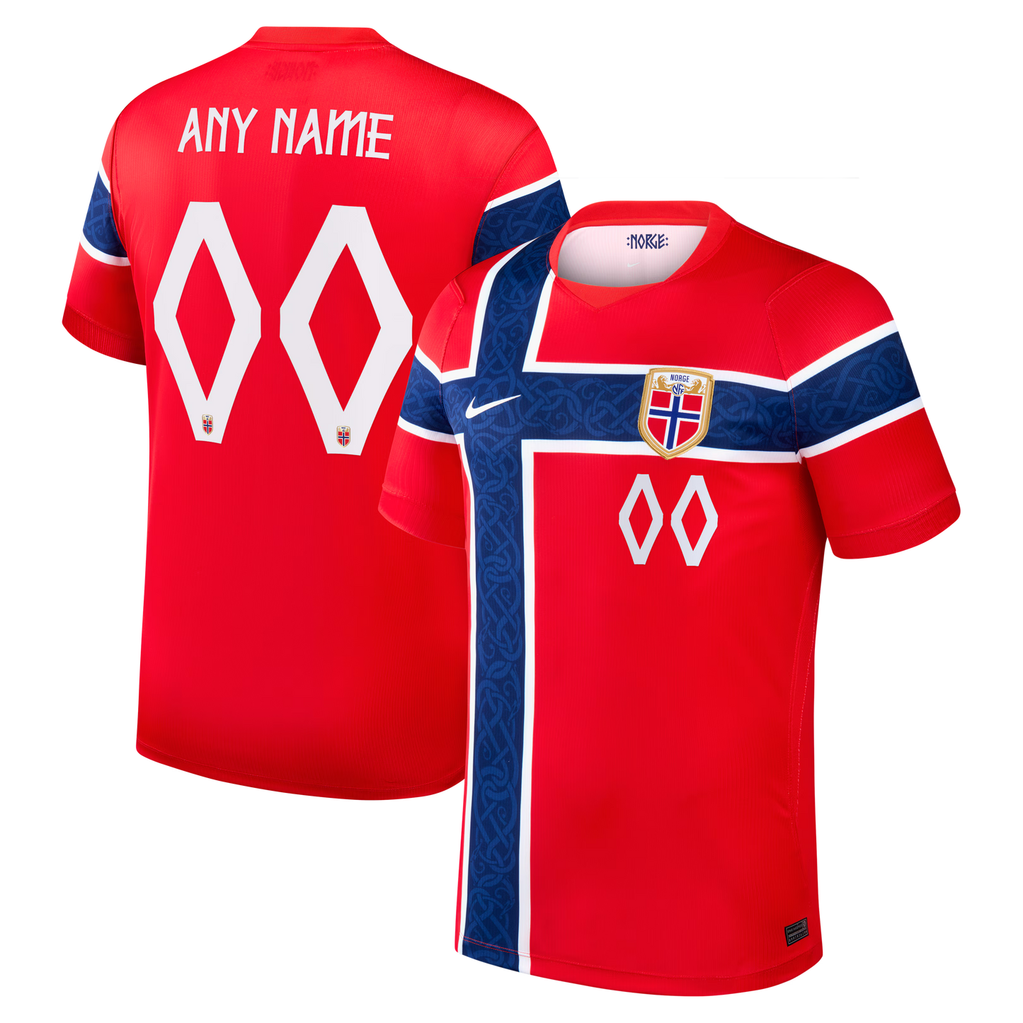 Norway National Team 2026 Home Stadium Replica Custom Jersey - Red