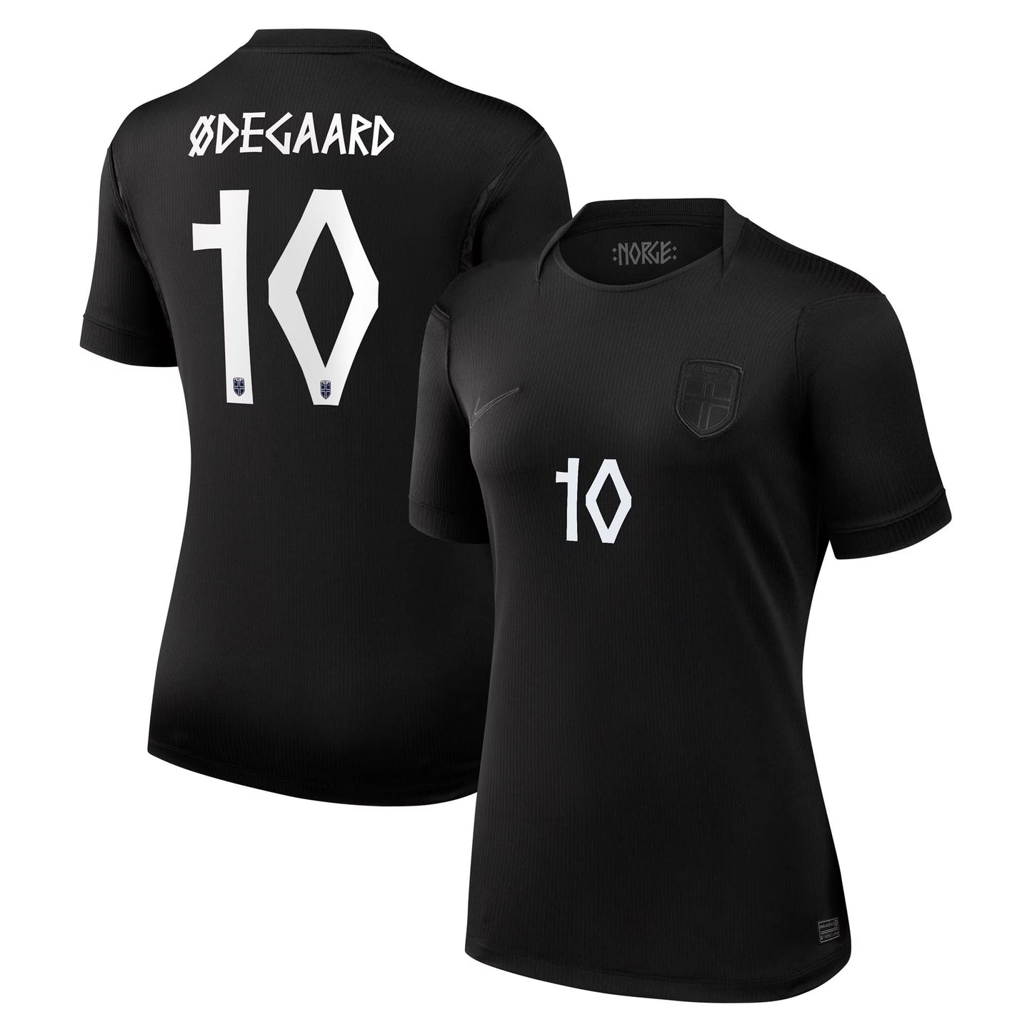 Martin Ødegaard Norway National Team Women's 2026 Away Stadium Replica Jersey - Black