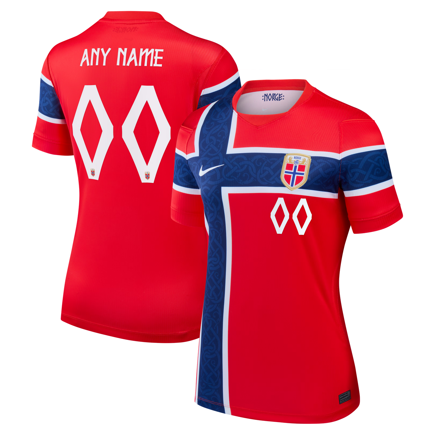 Norway National Team Women's 2026 Home Stadium Replica Custom Jersey - Red