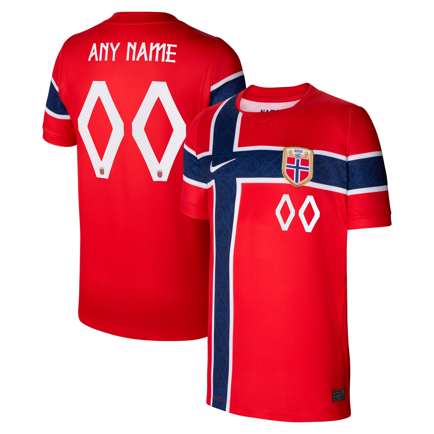 Norway National Team Youth 2026 Home Stadium Replica Custom Jersey - Red