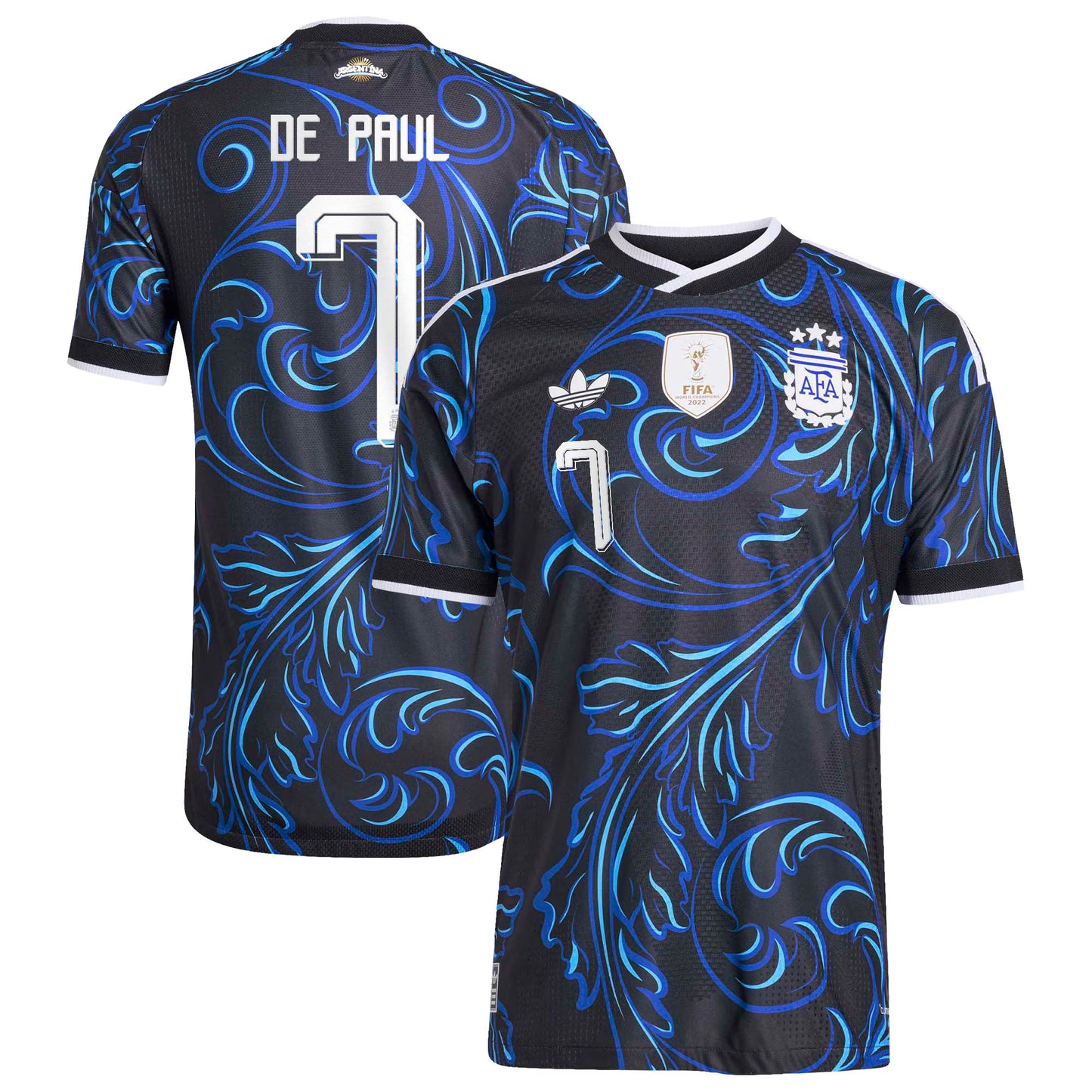 Rodrigo De Paul Argentina National Team 2026 Away On-Field Jersey - Black