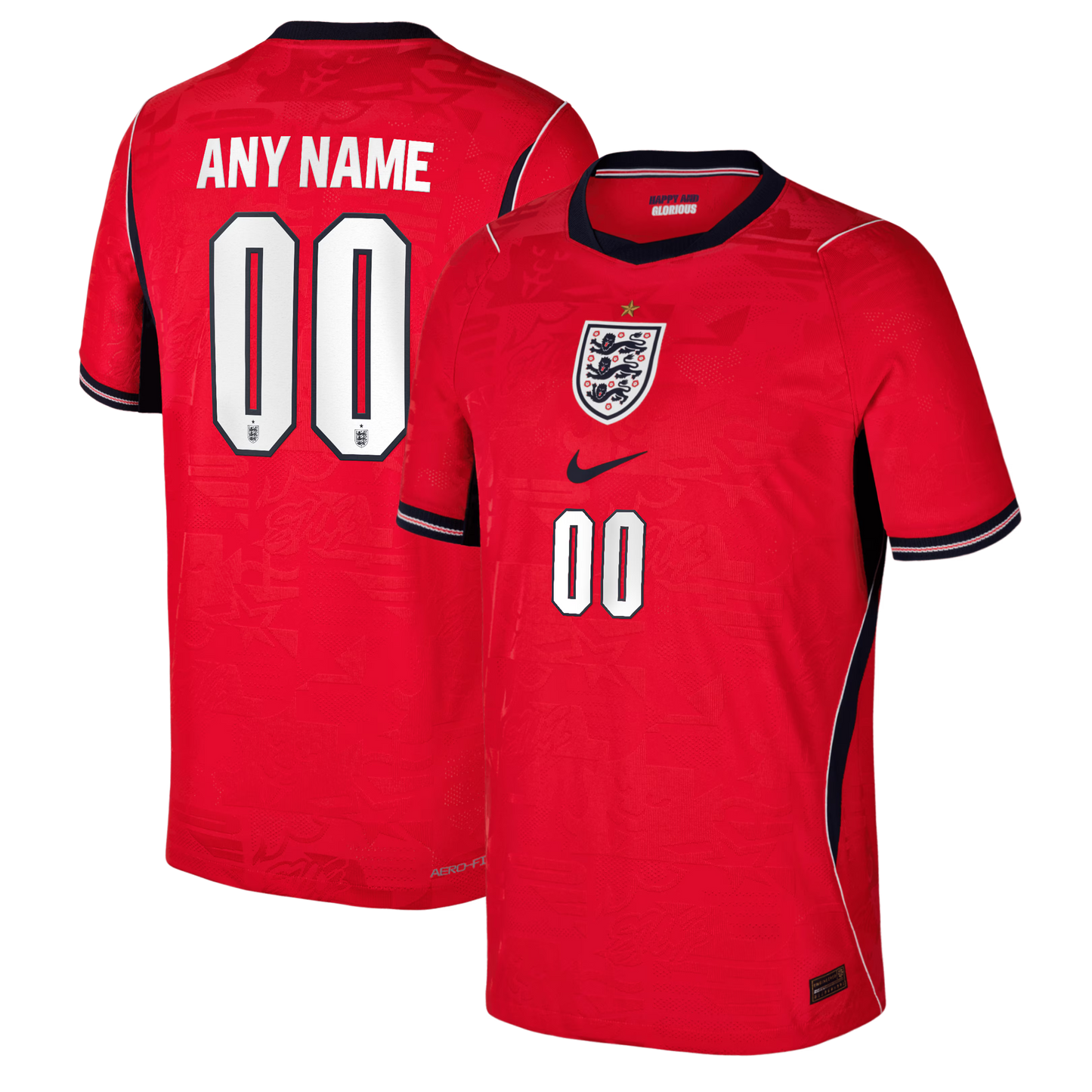 England National Team Youth 2026 Away Match Custom Jersey - Red