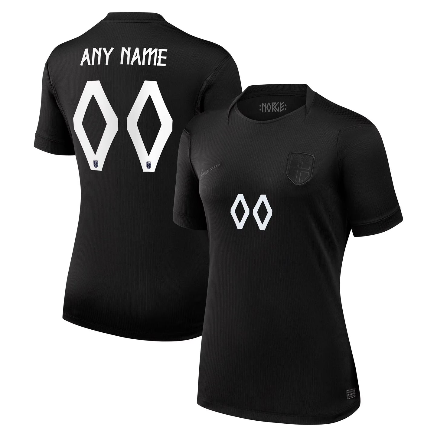 Norway National Team Women's 2026 Away Stadium Replica Custom Jersey - Black