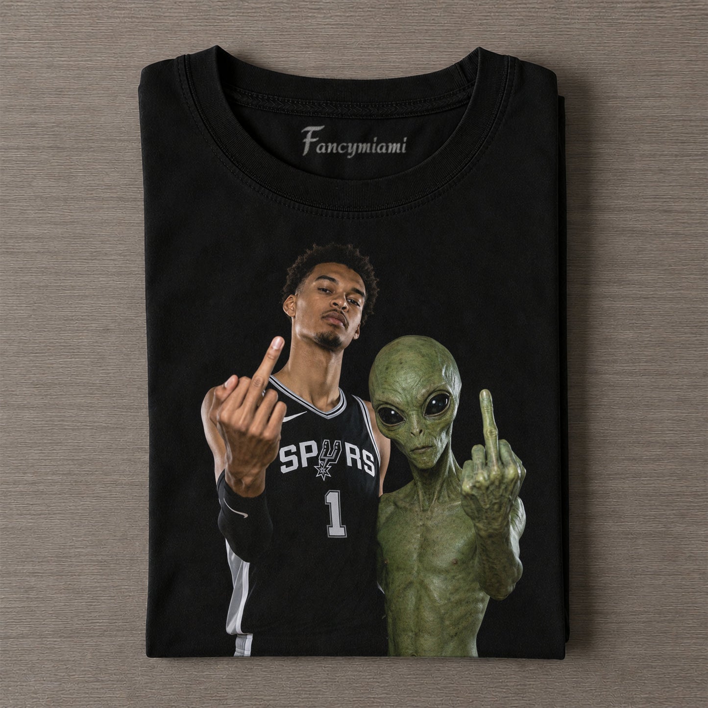 Victor Wembanyama 2026 – Vintage Washed Graphic T-Shirt
