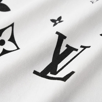 Three-flower full print short-sleeved T-shirt