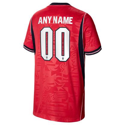 England National Team Youth 2026 Away Stadium Replica Custom Jersey - Red