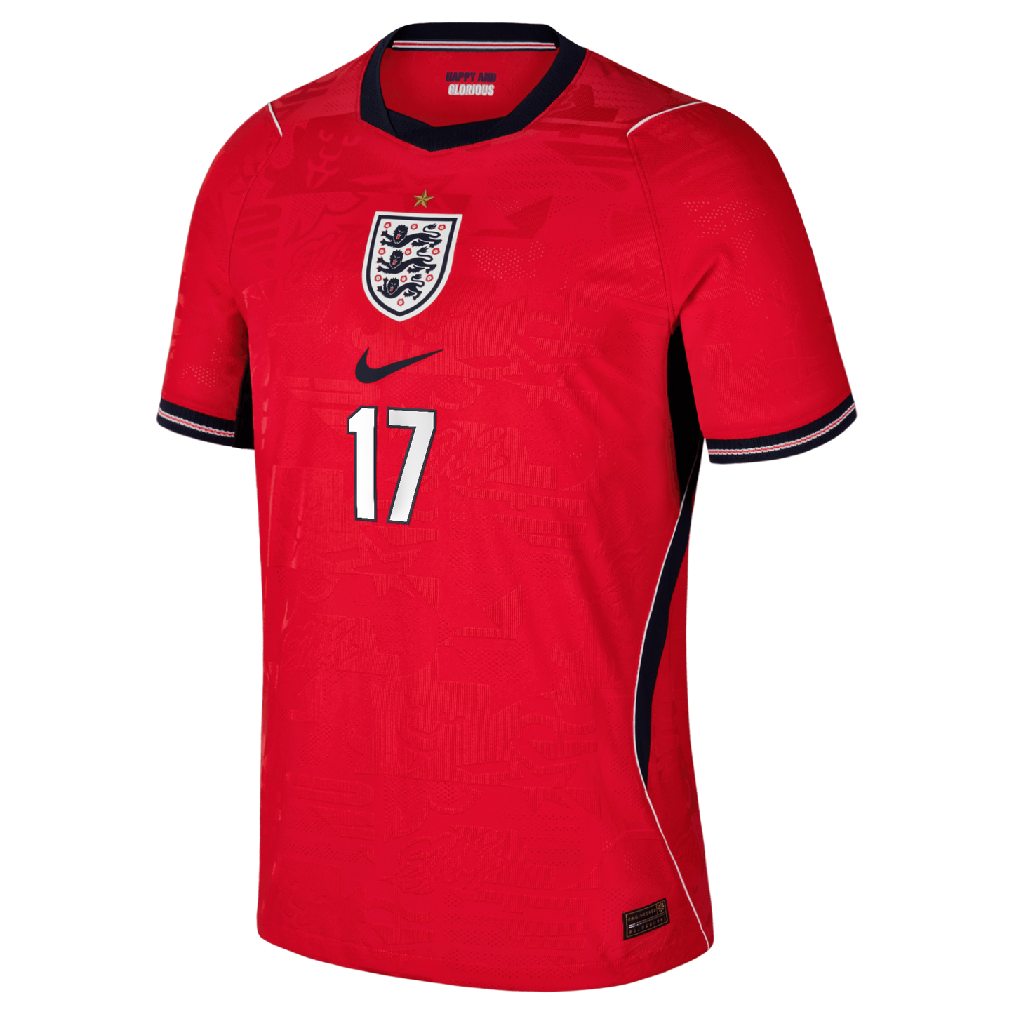 Phil Foden England National Team 2026 Away Match Jersey - Red