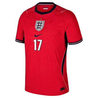 Phil Foden England National Team 2026 Away Match Jersey - Red