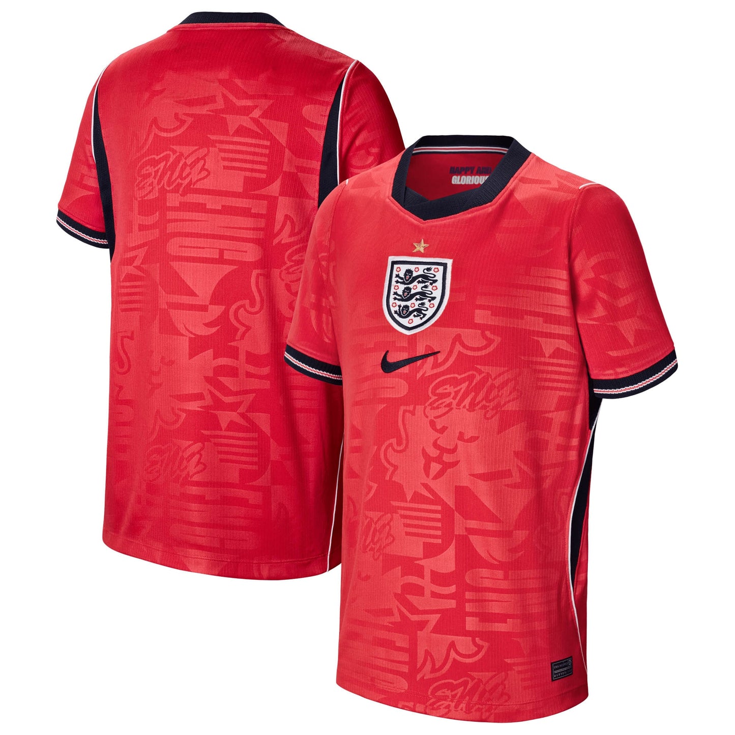 England National Team Youth 2026 Away Stadium Replica Jersey - Red