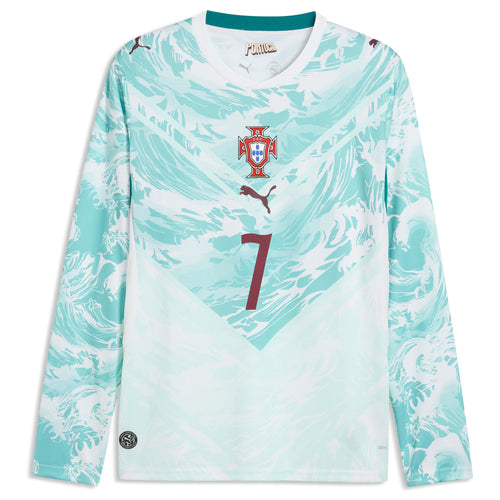 Cristiano Ronaldo Portugal National Team 2026 Away Replica Long Sleeve Jersey - White