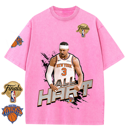 NY Basketball Vintage Washed Finals Premium Patch Tee