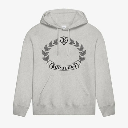 Oak Leaf Crest Print Hoodie