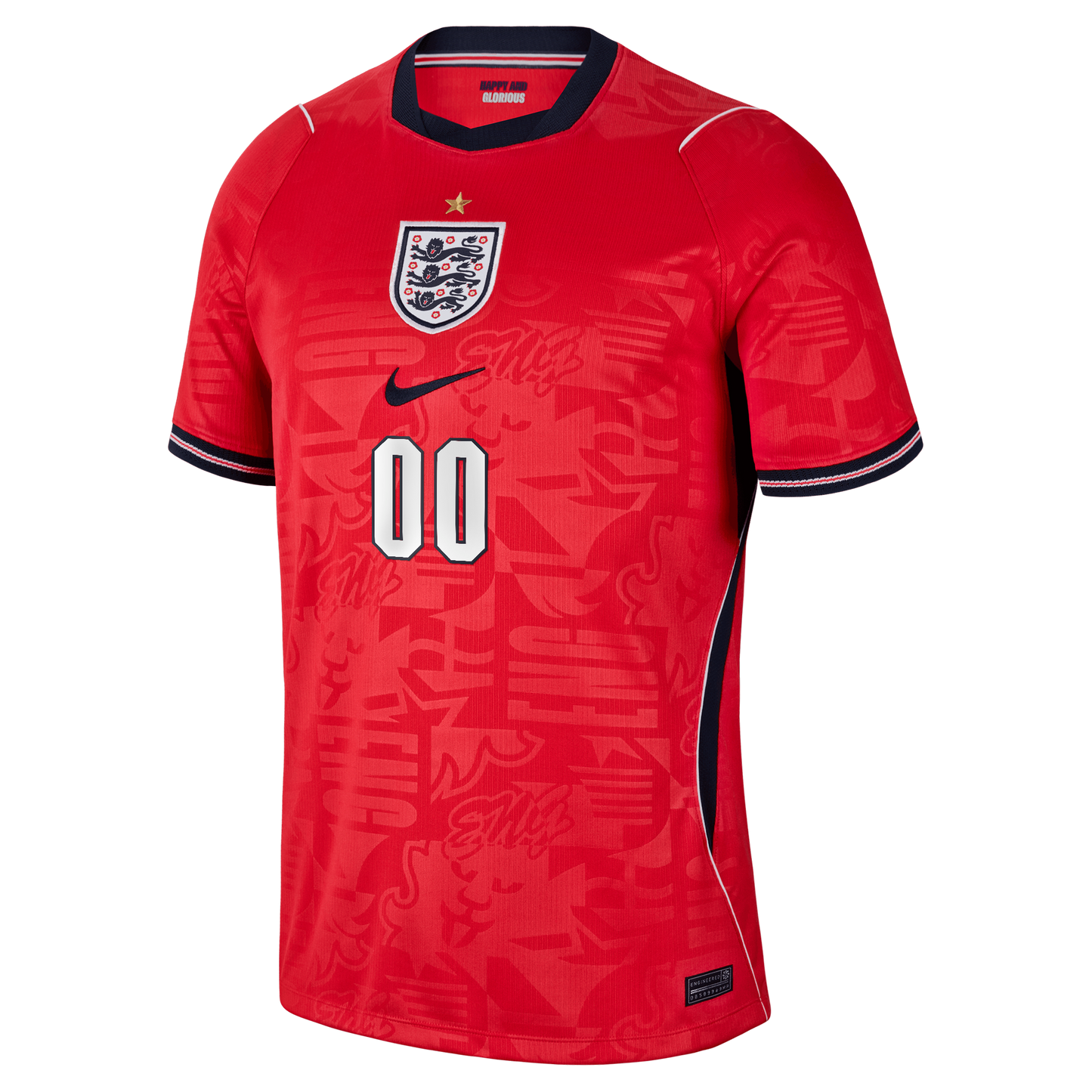 England National Team 2026 Away Stadium Replica Custom Jersey - Red