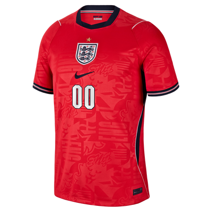 England National Team 2026 Away Stadium Replica Custom Jersey - Red