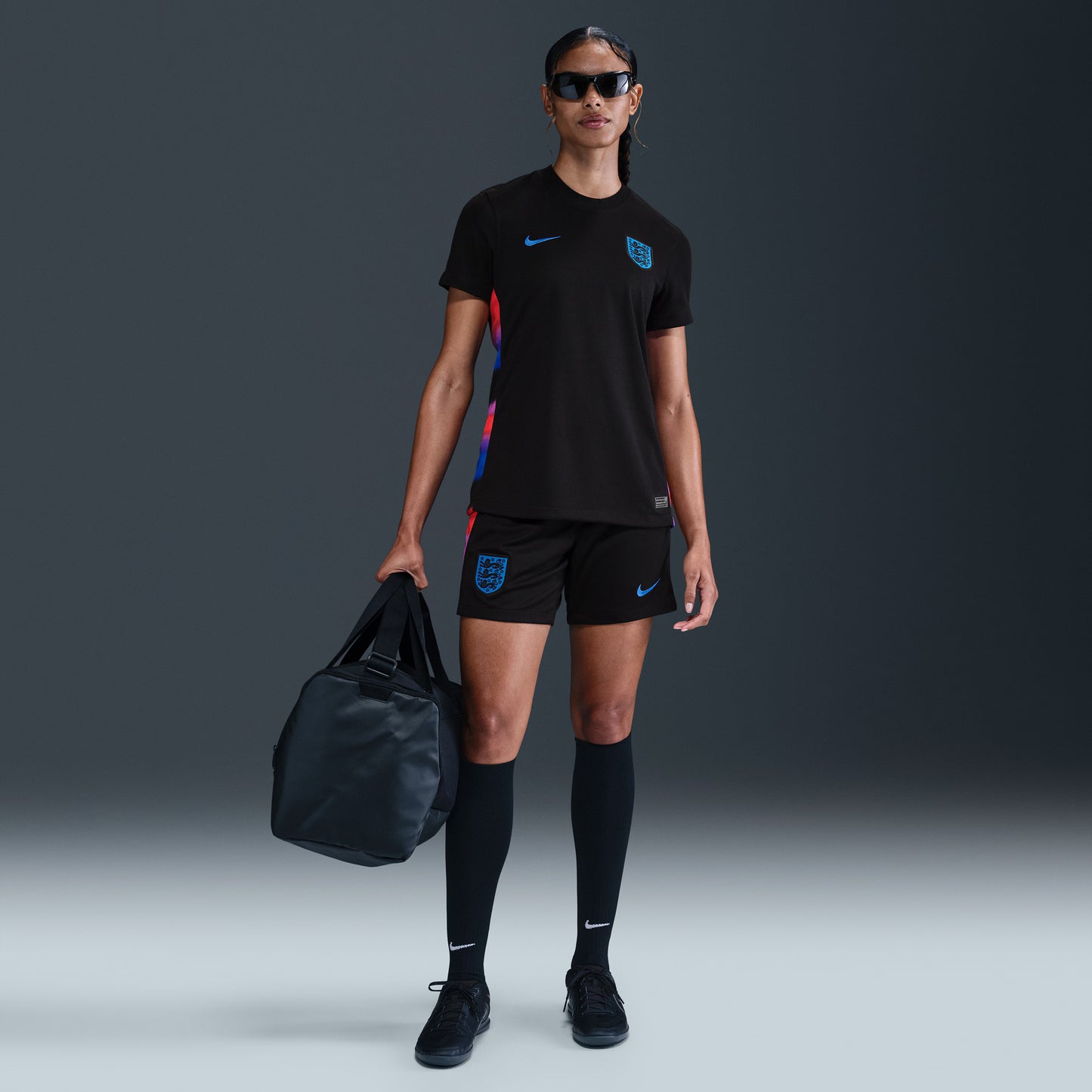 England Women's National Team Women's 2025/26 Away Replica Jersey - Black