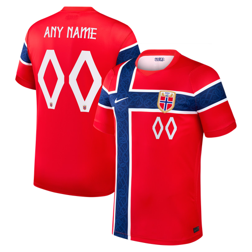 Norway National Team 2026 Home Stadium Replica Custom Jersey - Red