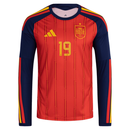 Lamine Yamal Spain National Team 2026 Home Replica Long Sleeve Jersey - Red