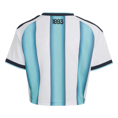 Argentina National Team Women's  Home 2022 Winners Cropped Replica Jersey - White