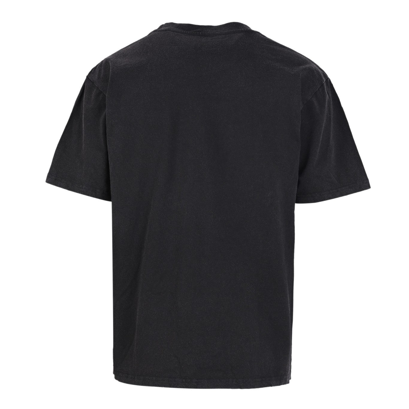 White ring logo printed short-sleeved T-shirt