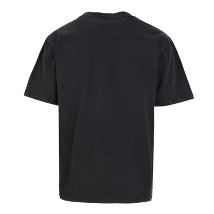 White ring logo printed short-sleeved T-shirt