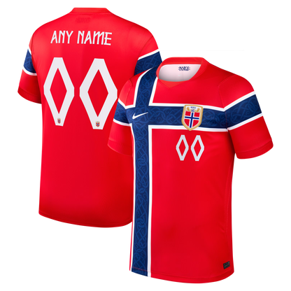 Norway National Team 2026 Home Stadium Replica Custom Jersey - Red