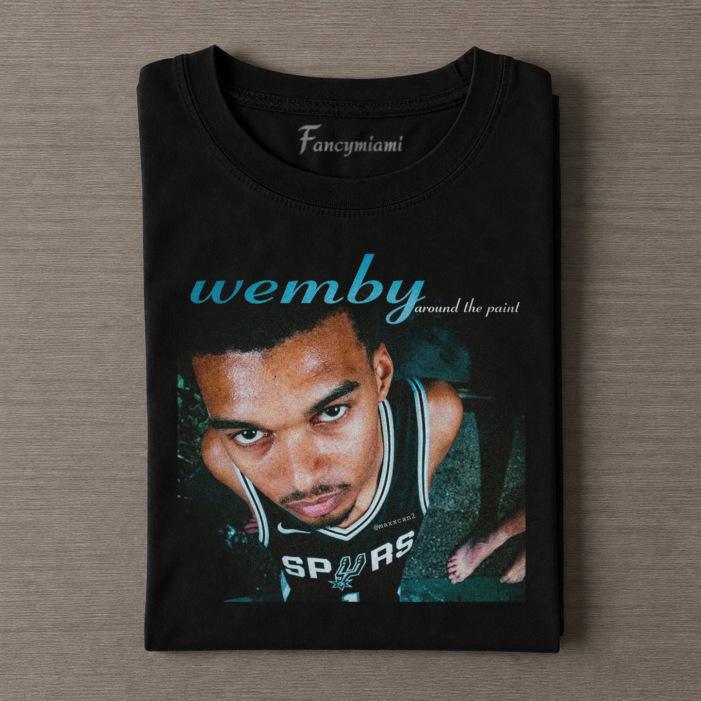 Wemby Around the Paint – Vintage Washed Graphic T-Shirt