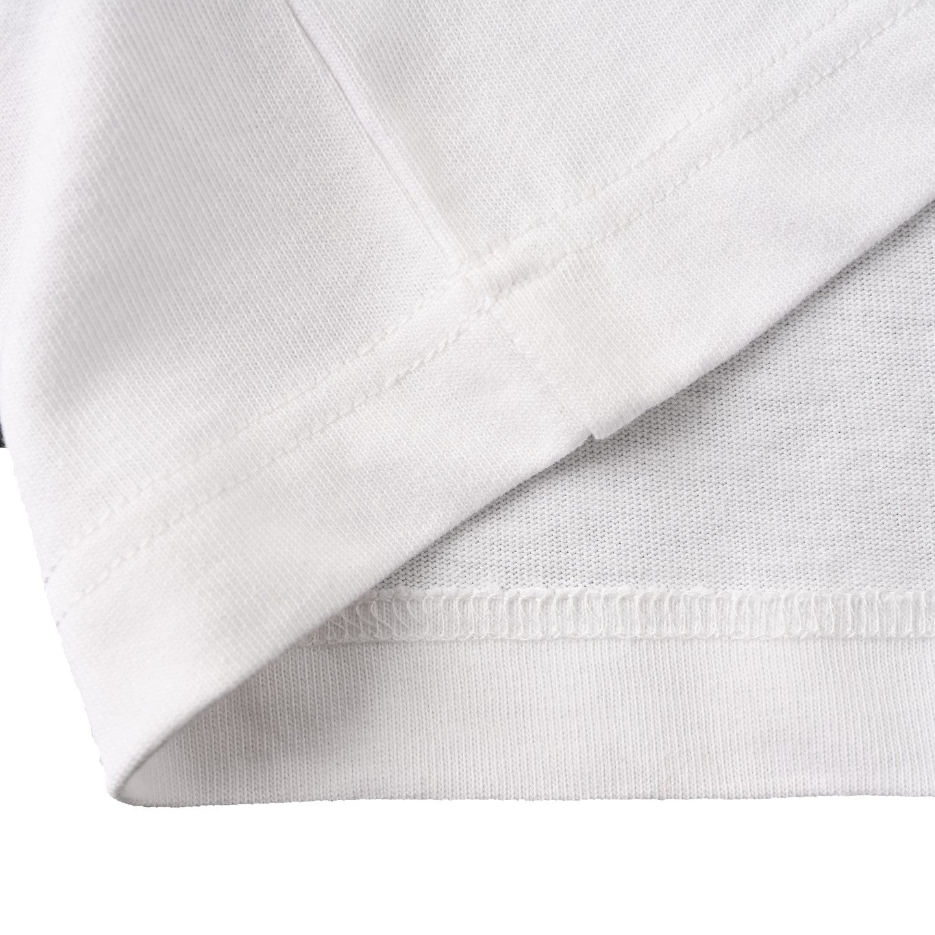 Small-label letters four-needle six-line short-sleeved T-shirt