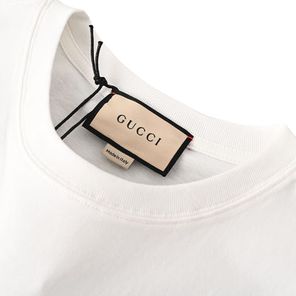 Gradient belt printed short-sleeved T-shirt