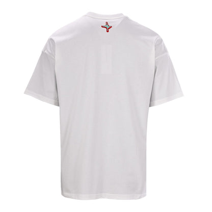 Co-branded ski letter embroidered short-sleeved T-shirt