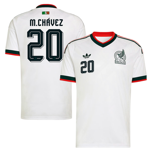 Mateo Chávez Mexico National Team 2026  Away On-Field Jersey - White