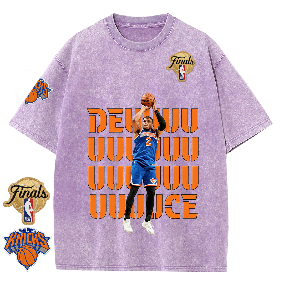 NY Basketball Vintage Washed Finals Premium Patch Tee