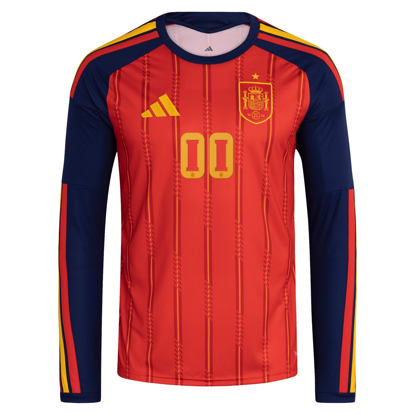Spain National Team 2026 Home Replica Long Sleeve Custom Jersey - Red