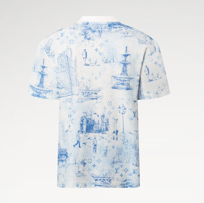 Printed Cotton Pique T-Shirt