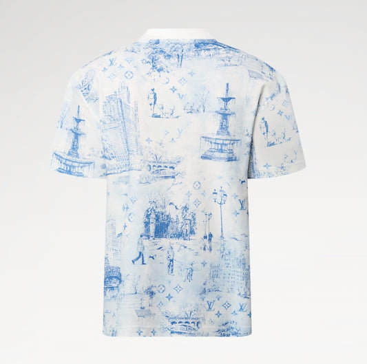 Printed Cotton Pique T-Shirt