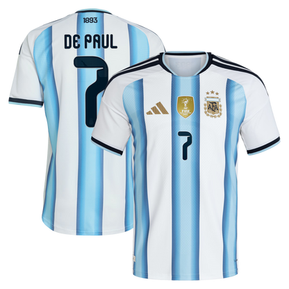 Rodrigo De Paul Argentina National Team 2026 Home Jersey - White