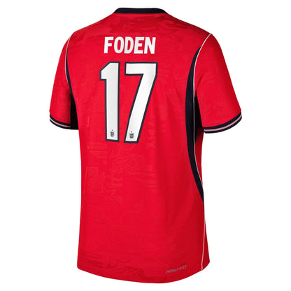 Phil Foden England National Team 2026 Away Match Jersey - Red