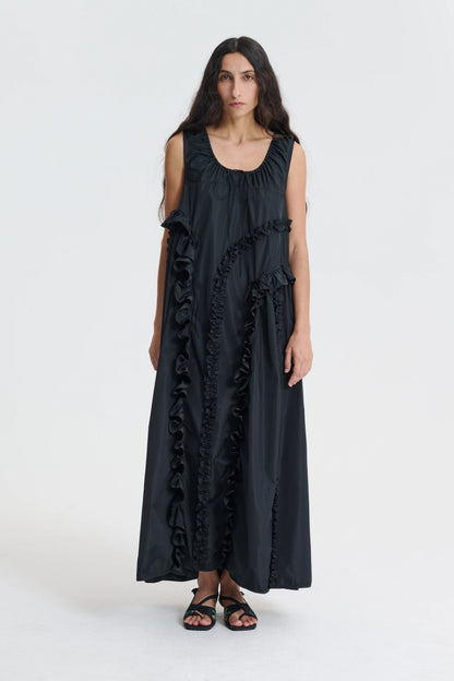 OPAL | DRESS RECYCLED FAILLE BLACK