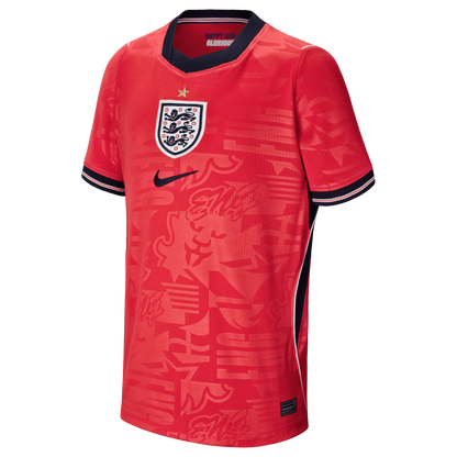 England National Team Youth 2026 Away Stadium Replica Jersey - Red