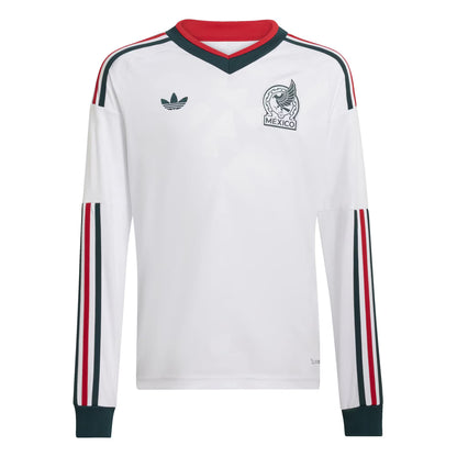 Mexico National Team Youth 2026 Away Replica Long Sleeve Jersey - White