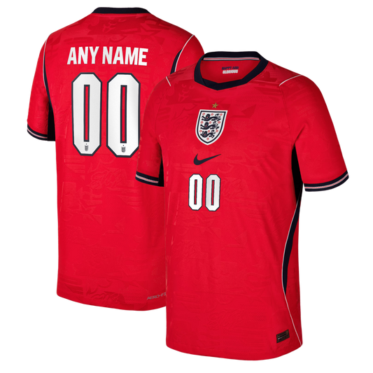 England National Team Youth 2026 Away Match Custom Jersey - Red