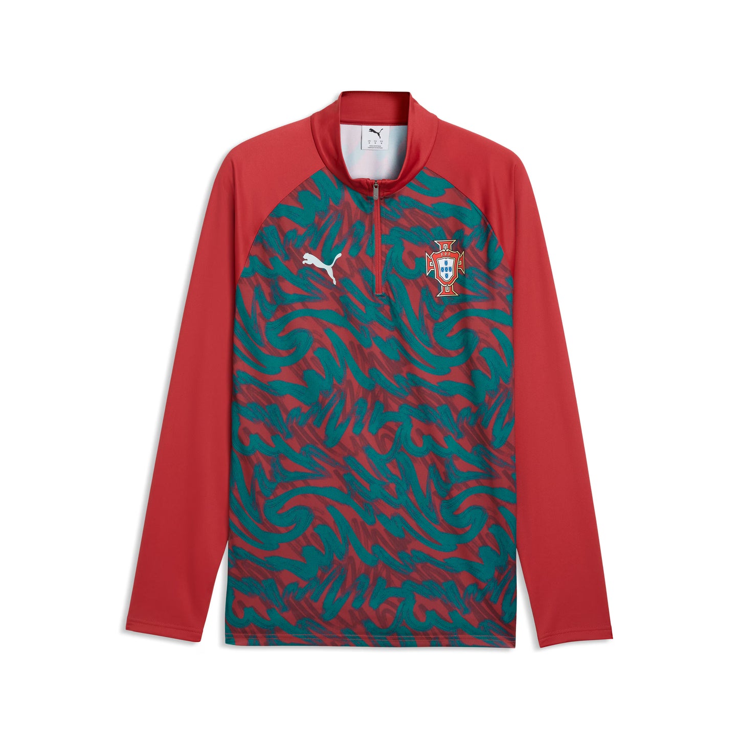 Portugal National Team Pre-Match Quarter-Zip Top - Red
