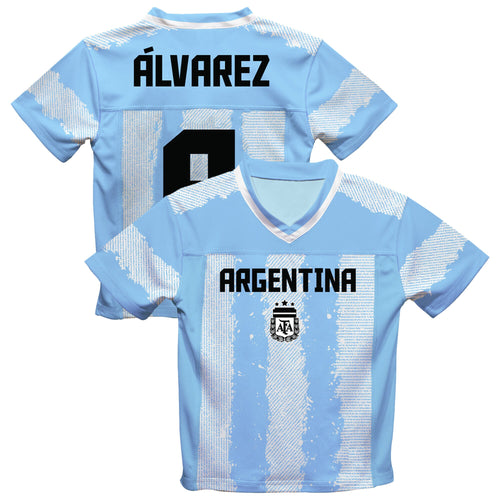 Julián Álvarez Argentina National Team Vive La Fete  Football Jersey - Light Blue
