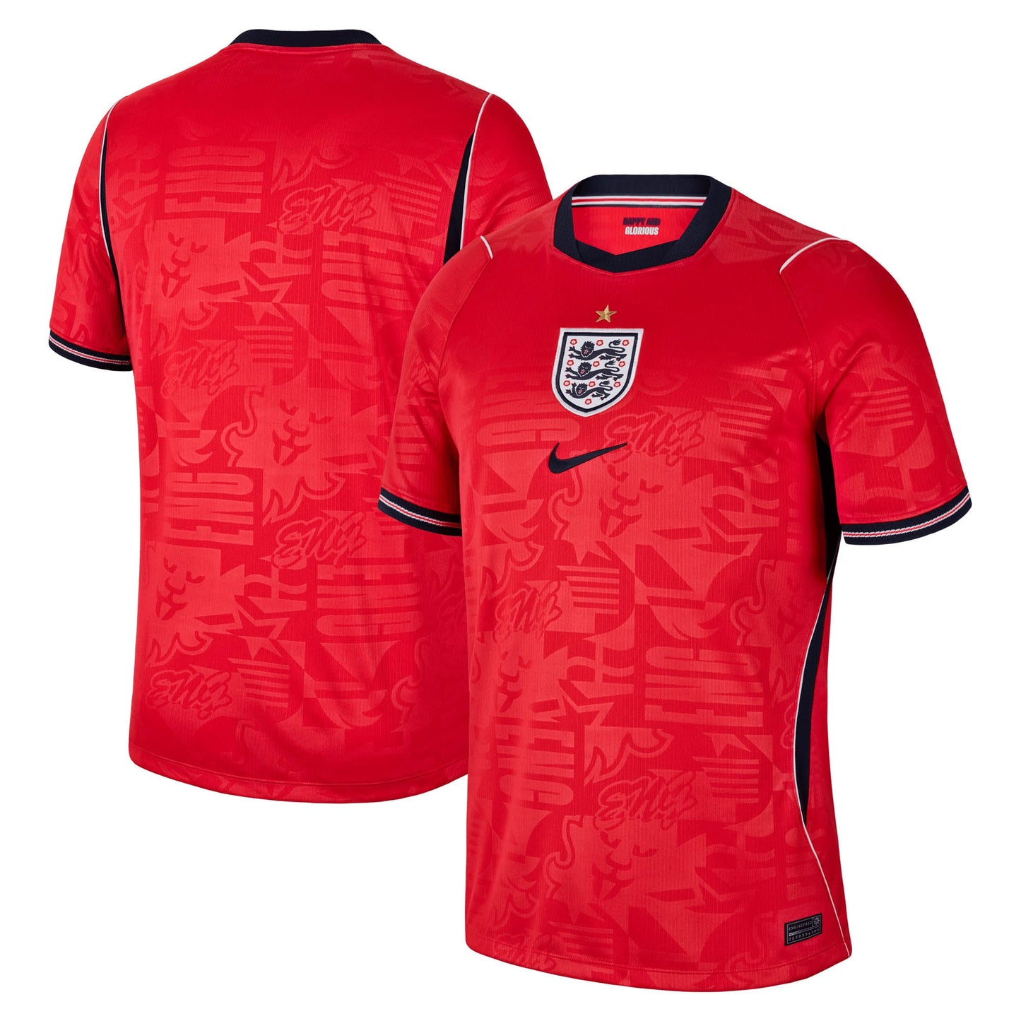England National Team 2026 Away Stadium Replica Jersey - Red