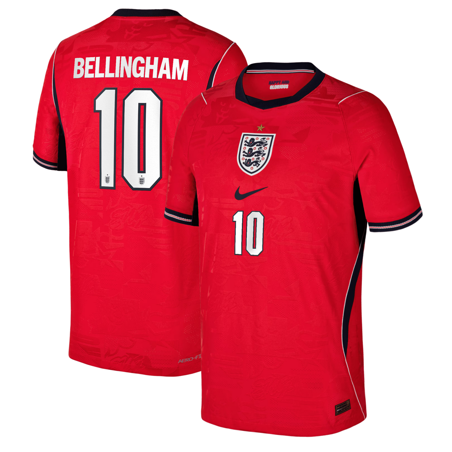 Jude Bellingham England National Team Youth 2026 Away Match Jersey - Red
