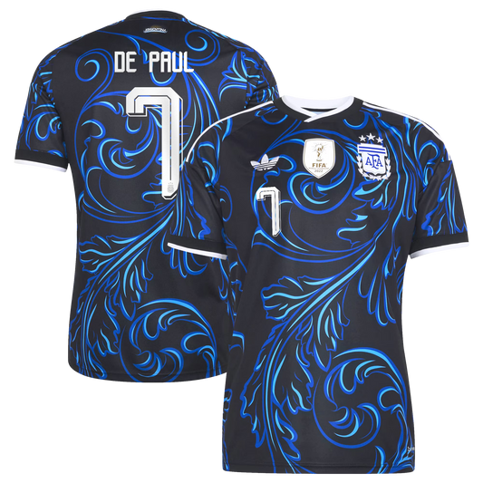 Rodrigo De Paul Argentina National Team 2026 Away Replica Jersey - Black