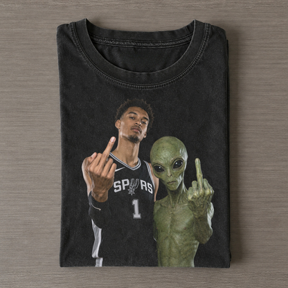 Victor Wembanyama 2026  – Vintage Washed Graphic T-Shirt