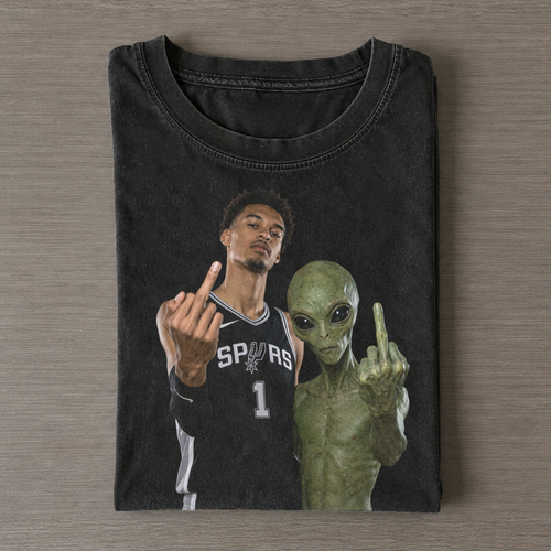 Victor Wembanyama 2026  – Vintage Washed Graphic T-Shirt
