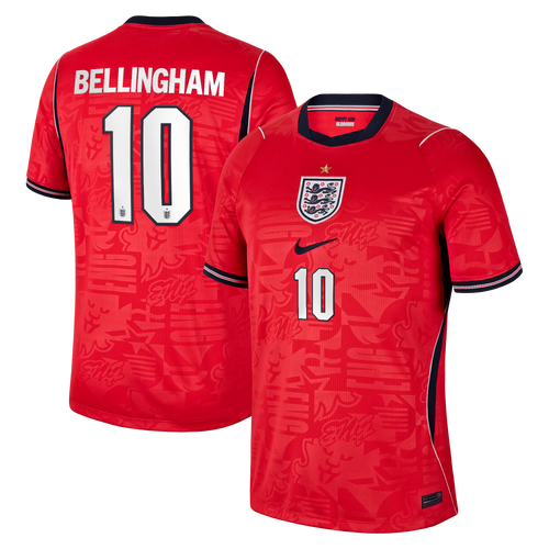 Jude Bellingham England National Team 2026 Away Stadium Replica Jersey - Red